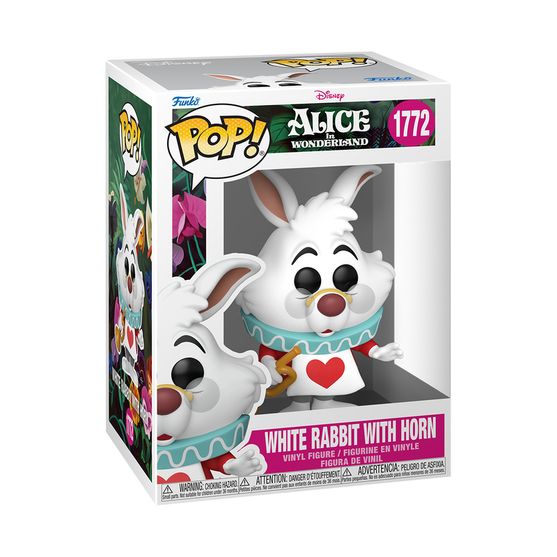 Chargez l'image dans la visionneuse de la galerie, Funko POP! Disney: Alice in Wonderland 70th - White Rabbit With Horn Vinyl Figure
