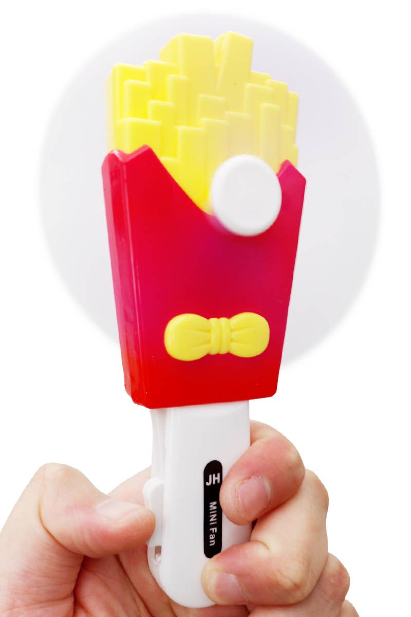 Load image into Gallery viewer, Cap Zone - Fries 1Pc Travel Size Manual Pressure Hand-Held Fan
