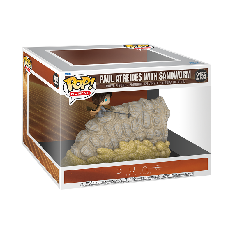 Load image into Gallery viewer, Funko Pop! Moment Movies: Dune - Paul Atreides with Sandworm Vinyl Figure

