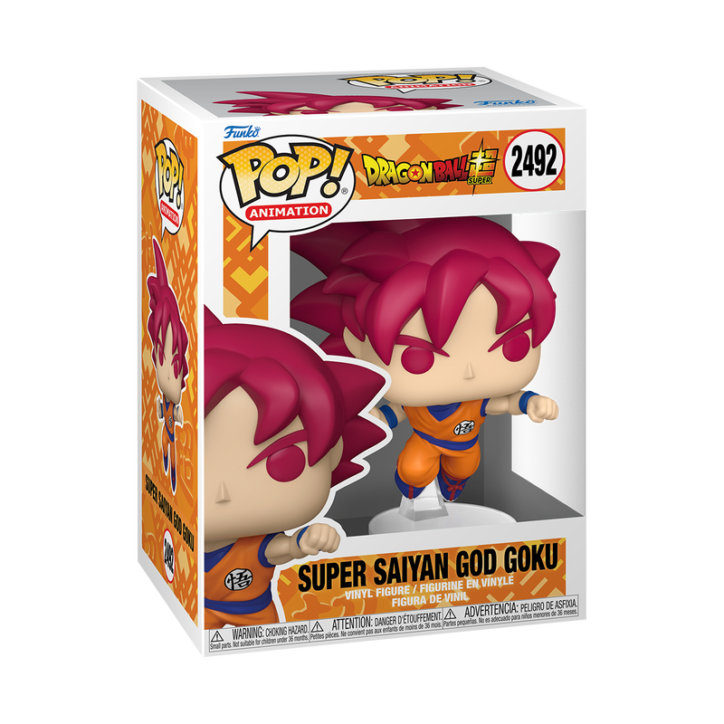 Load image into Gallery viewer, POP Animation: Dragon Ball GT - Super Saiyan God Goku Punching Vinyl Figure
