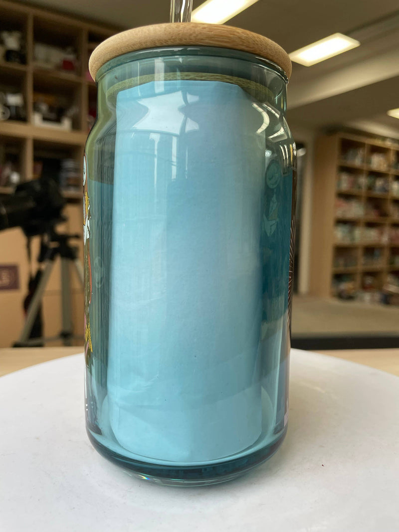 Load image into Gallery viewer, NBC Sally Starry Eyed Comp 16oz Glass Tumbler w Bamboo Lid
