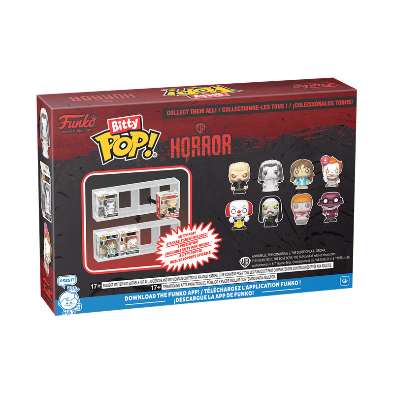 Cargue la imagen en el visor de la galería, Funko Bitty POP!: Warner Bros. - Horror Characters 4-Pack Series 1 Vinyl Figure
