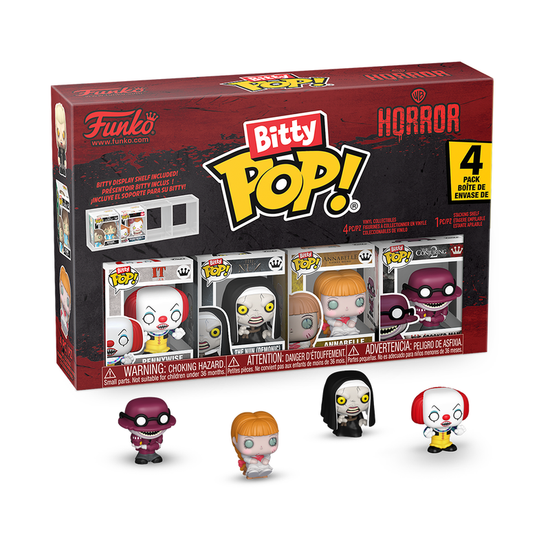 Cargue la imagen en el visor de la galería, Funko Bitty POP!: Warner Bros. - Horror Characters 4-Pack Series 1 Vinyl Figure
