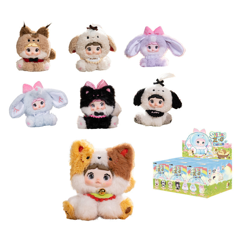 Cargue la imagen en el visor de la galería, Shopvidi Nommi Sitting Zoo - Series Vinyl Plush Doll Keychain 1 Single Blind Box
