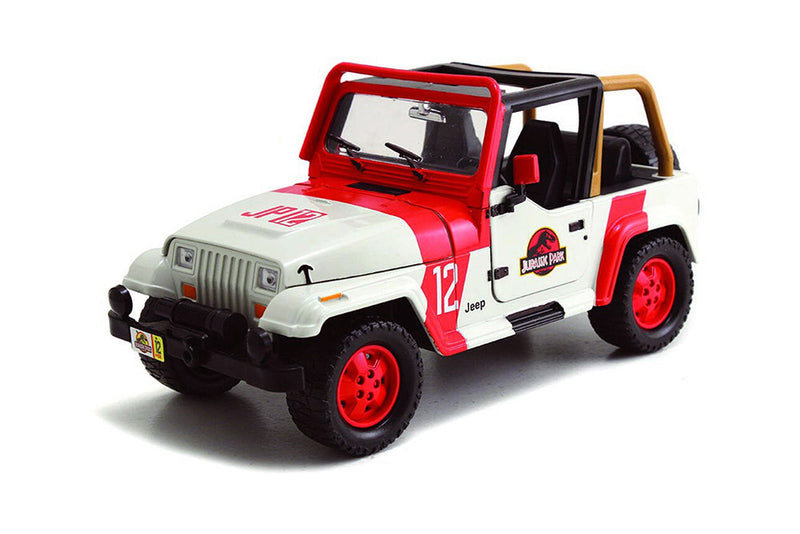 Chargez l&#39;image dans la visionneuse de la galerie, Hollywood Rides: Jurassic World - Jeep® Wrangler 1992 1/24 Scale Diecast Jada Toys Figure
