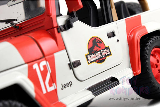 Hollywood Rides: Jurassic World - Jeep® Wrangler 1992 1/24 Scale Diecast Jada Toys Figure
