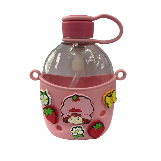 Strawberry Shortcake - 22.5oz Plastic Water Bottle w/ Charms