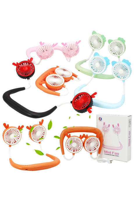 Cap Zone - Cat and Reindeer Ear Neckband Electrical 1pc Fan