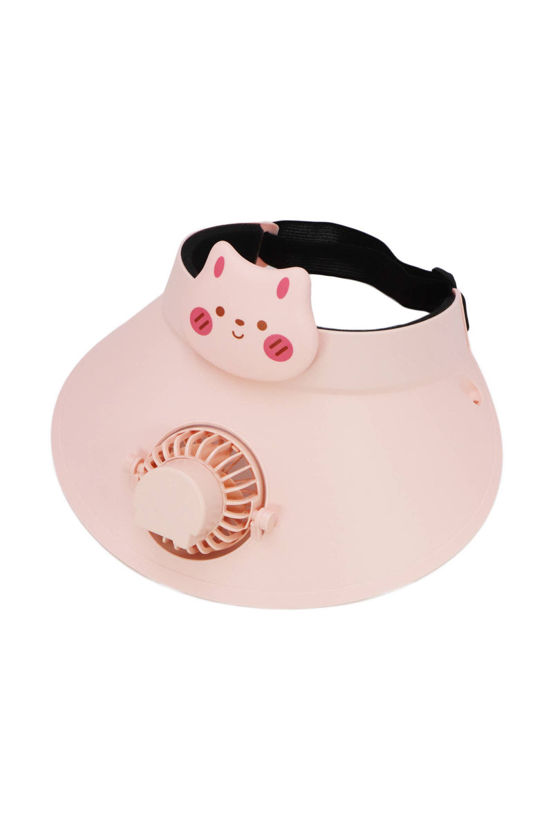 Chargez l&#39;image dans la visionneuse de la galerie, Cap Zone - Kids Animal Pals Sun Visor W/ Sticker 1pc Electric Fan
