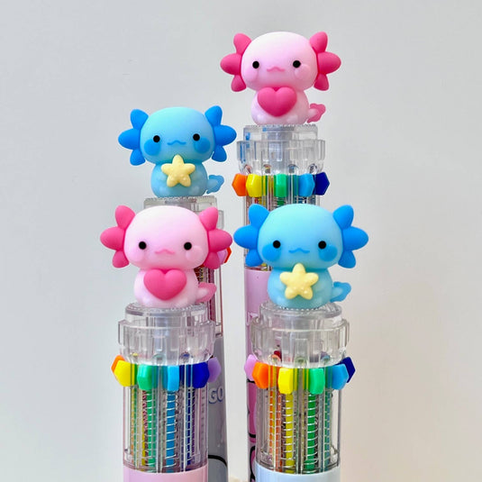 BC Mini Axolotl 10-Color Retractable 1 Single Ball Pen