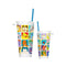 Disney: Lilo &amp; Stich - Vaso frío de plástico Happy Stitch de 16 oz con tapa y pajita