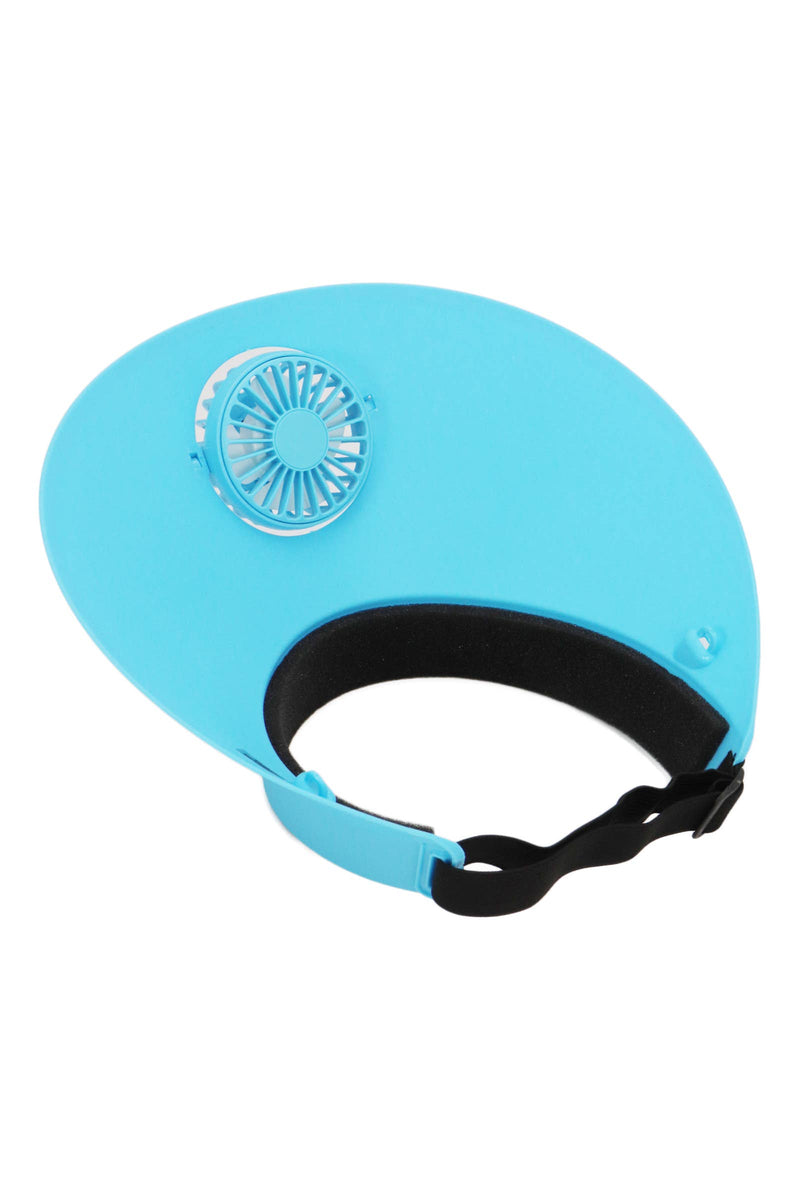 Load image into Gallery viewer, Cap Zone - Women&#39;s Matte Pastel Sun Visor 1pc Electric Fan

