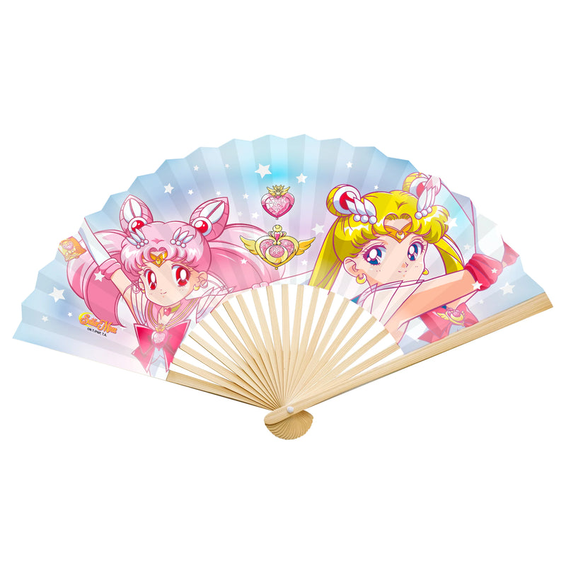 Chargez l&#39;image dans la visionneuse de la galerie, Abysse America Sailor Moon - Sailor Moon &amp; Cats Folding Fan 17.7&quot; Across Fan
