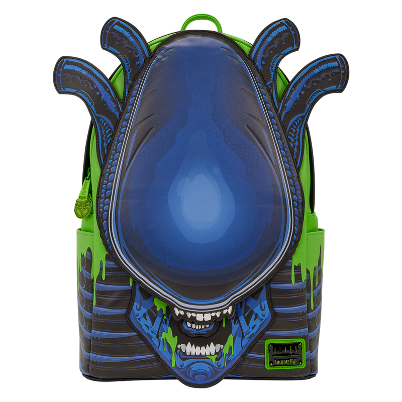 Cargue la imagen en el visor de la galería, Loungefly: Alien - Alien Xenomorph Cosplay Glow In the Dark Full-Size Backpack
