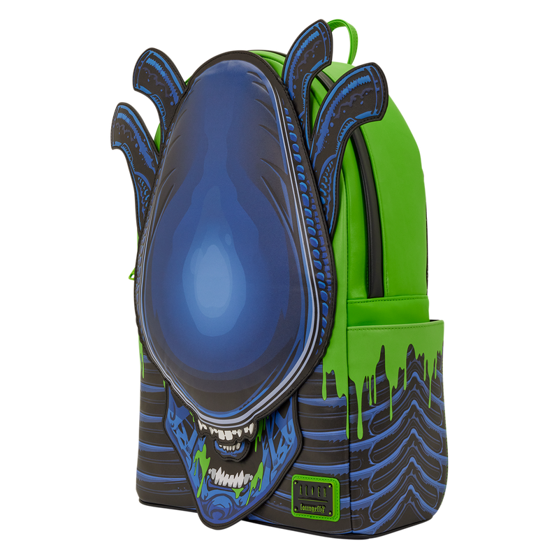 Cargue la imagen en el visor de la galería, Loungefly: Alien - Alien Xenomorph Cosplay Glow In the Dark Full-Size Backpack
