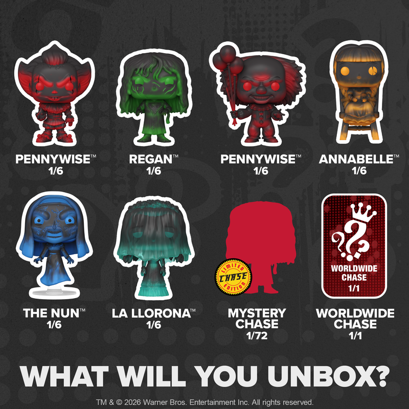 Chargez l'image dans la visionneuse de la galerie, Funko POP! Mystery - Warner Bros. Horror Characters Mystery Box Vinyl Figure
