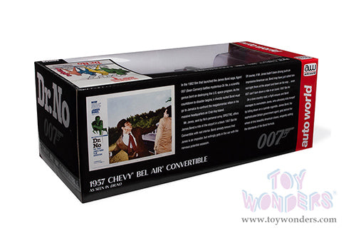 Auto World Silver Screen Machines - James Bond 007 Chevrolet® Bel Air® Convertible - Dr. No 1962 1/18 Scale Diecast Model Car