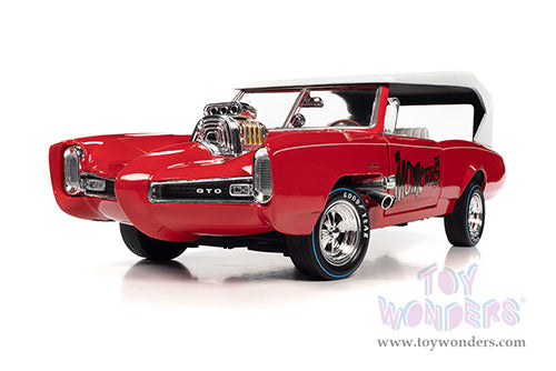Auto World Silver Screen Machines - Monkeemobile with Four Monkees 1966 1/18 Scale Diecast Model Car