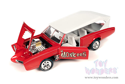 Auto World Silver Screen Machines - Monkeemobile with Four Monkees 1966 1/18 Scale Diecast Model Car
