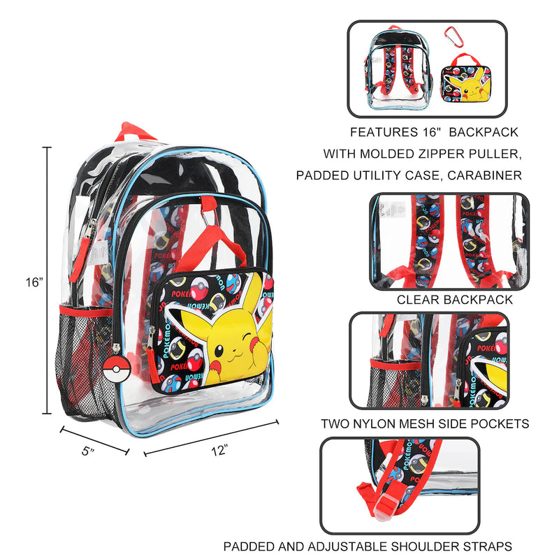 Chargez l'image dans la visionneuse de la galerie, Bioworld Pokémon - Pikachu 3-Piece 16" Backpack
