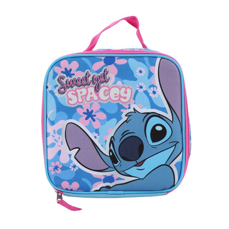 Load image into Gallery viewer, Bioworld Disney Lilo &amp; Stitch - Sweet Yet Spacey 5-Piece 16" Backpack With Lunch Kit
