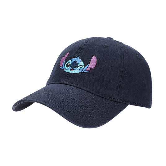 Disney Lilo & Stitch - Embroidered Stitch Curved Bill Snapback Hat