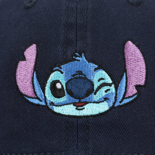 Disney Lilo & Stitch - Embroidered Stitch Curved Bill Snapback Hat