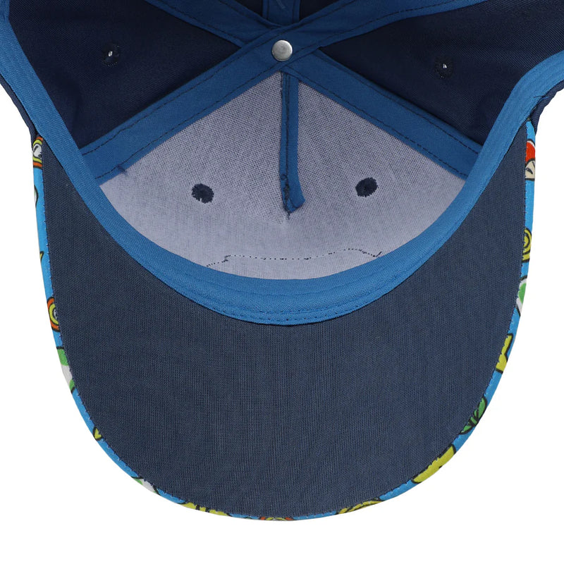 Cargue la imagen en el visor de la galería, Bioworld Super Mario Bros - Logo &amp; Power-Ups Youth Blue Hat
