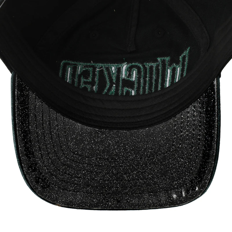 Load image into Gallery viewer, Disney Wicked - Glitter Print Logo Women's Black Curved Bill Snapback Hat
