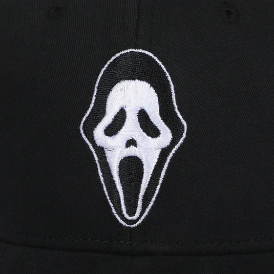 Bioworld Ghostface - Character Embroidered AOP Men's Black Snapback Hat