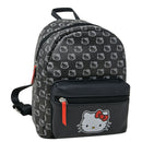 Hello Kitty Black 10 Mini Deluxe Backpack with 1 Front Pocket