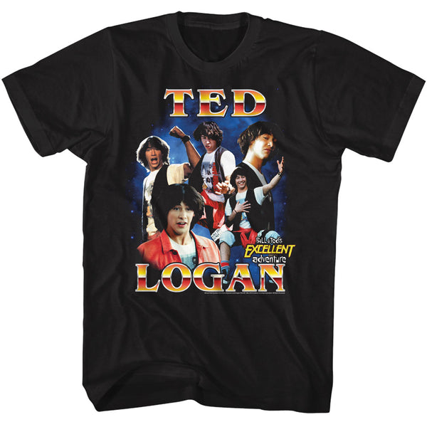 Bill And Ted  - Collage Black T-shirt