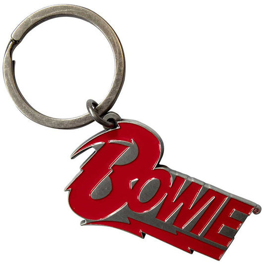 David Bowie Logo Bordered Plectrum Keychain