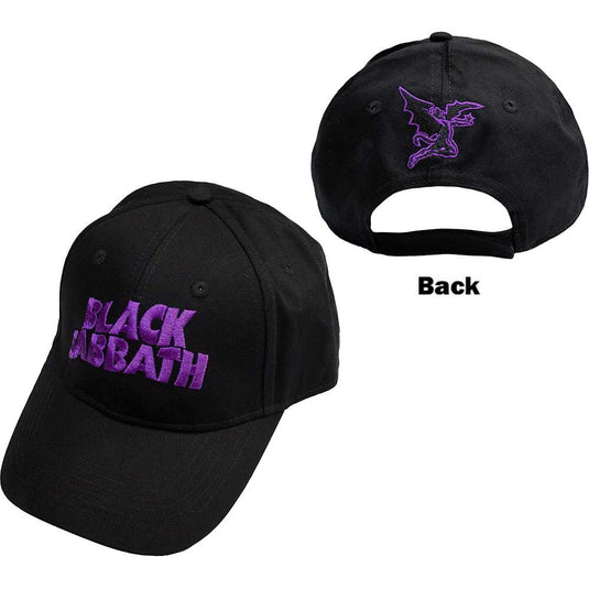 Black Sabbath Demon & Logo Black Baseball Hat