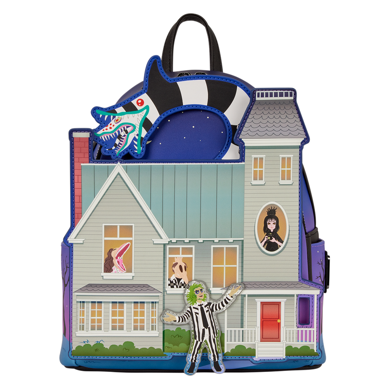 Cargue la imagen en el visor de la galería, Loungefly Beetlejuice - Beetlejuice Deetz House Glow Cosplay Mini Backpack
