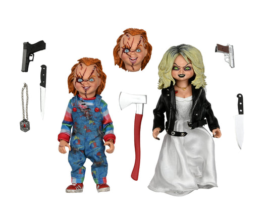 La novia de Chucky - Figura vestida a escala de 8 ″ - Chucky & Tiffany