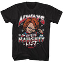 Chucky - On The Naughty List T-shirt