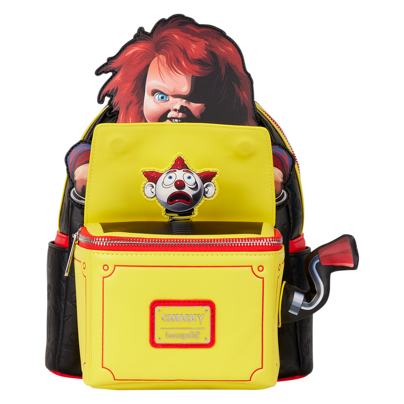 Chargez l&#39;image dans la visionneuse de la galerie, Loungefly Childs Play - Chucky Pop Up Clown Cosplay Mini Backpack
