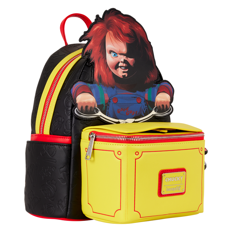 Chargez l&#39;image dans la visionneuse de la galerie, Loungefly Childs Play - Chucky Pop Up Clown Cosplay Mini Backpack
