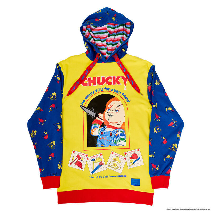 Cargue la imagen en el visor de la galería, Chucky - Chucky Good Guys Color Block Unisex Hoodie
