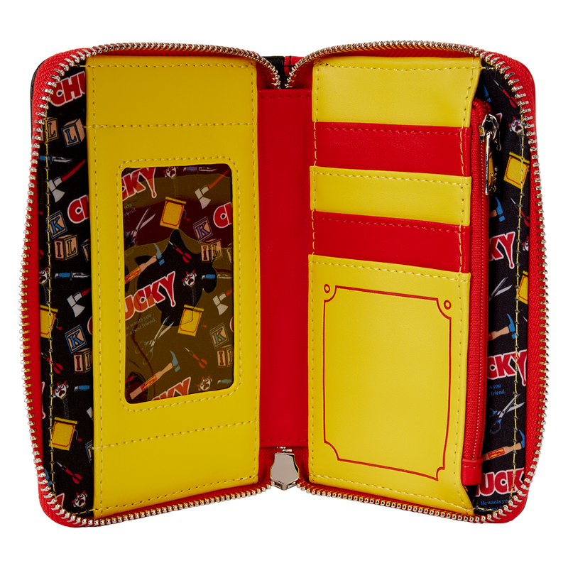 Load image into Gallery viewer, Loungefly Childs Play - Chucky Clown Cosplay Zip Around Wallet
