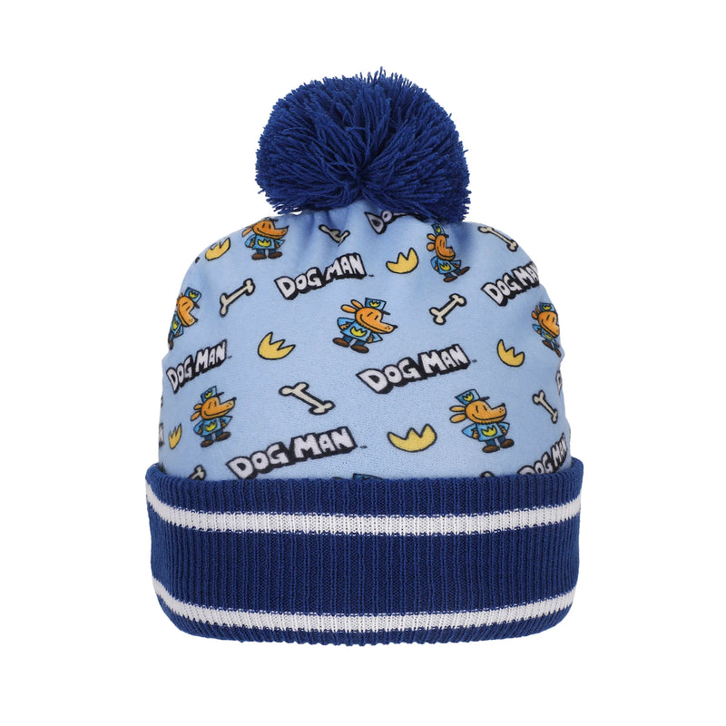 Cargue la imagen en el visor de la galería, Bioworld Dog Man All-Over Character Print - Youth 2-Piece Knit Beanie &amp; Gloves Set
