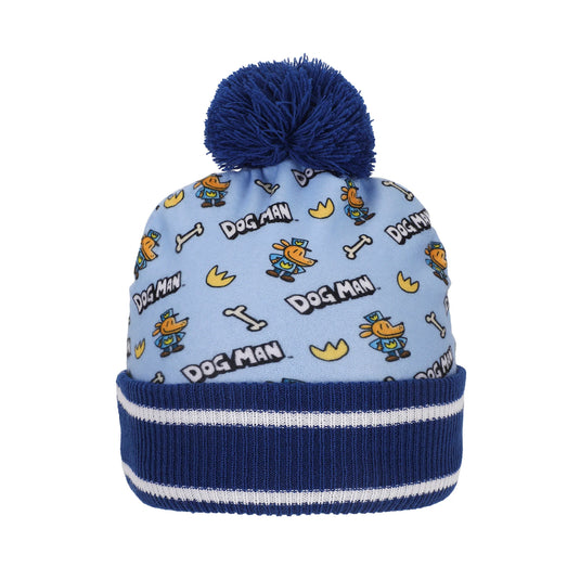 Bioworld Dog Man All-Over Character Print - Youth 2-Piece Knit Beanie & Gloves Set