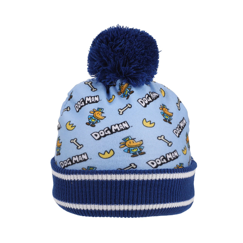 Cargue la imagen en el visor de la galería, Bioworld Dog Man All-Over Character Print - Youth 2-Piece Knit Beanie &amp; Gloves Set

