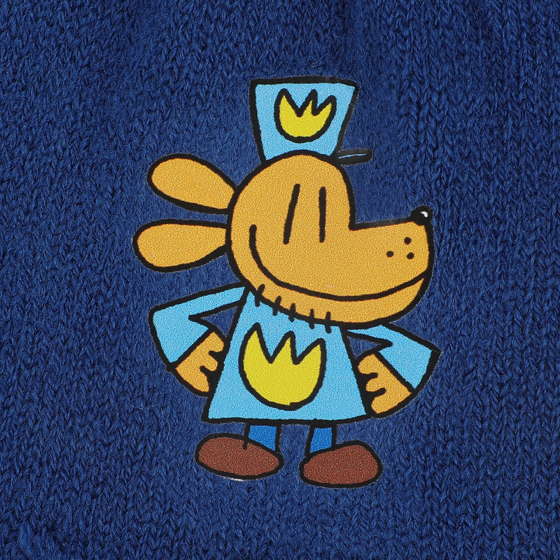 Cargue la imagen en el visor de la galería, Bioworld Dog Man All-Over Character Print - Youth 2-Piece Knit Beanie &amp; Gloves Set
