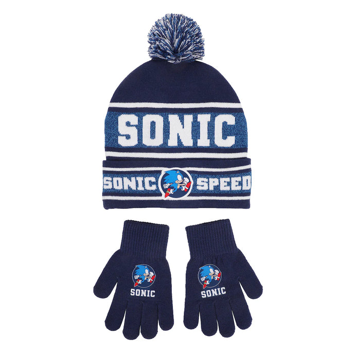 Sonic the Hedgehog - Sonic Speed Youth Beanie & Gloves Combo