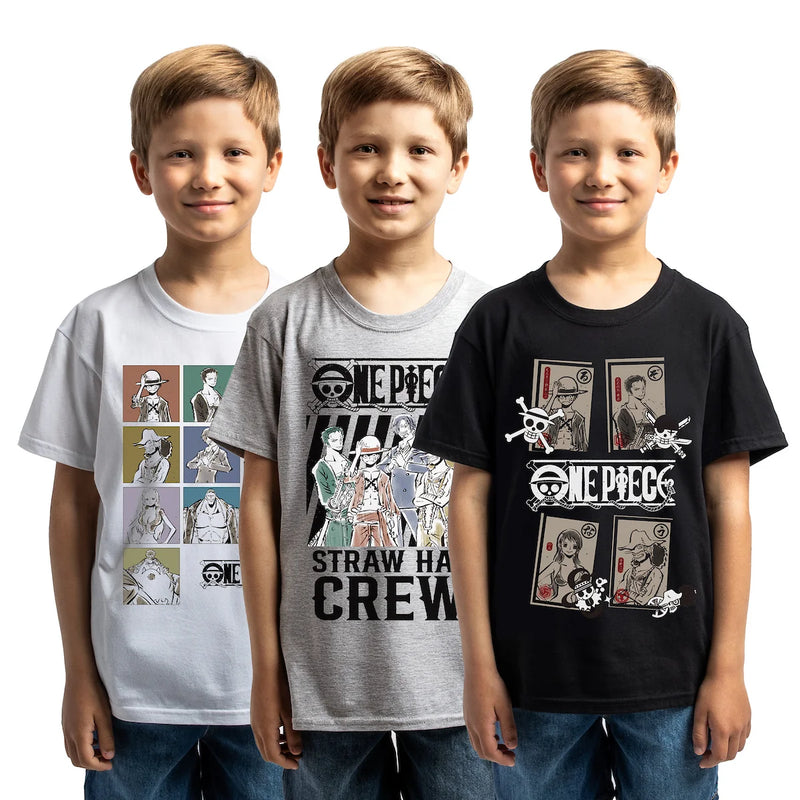 Chargez l'image dans la visionneuse de la galerie, Bioworld One Piece - Straw Hat Crew Characters Boys Short-Sleeve T-Shirt
