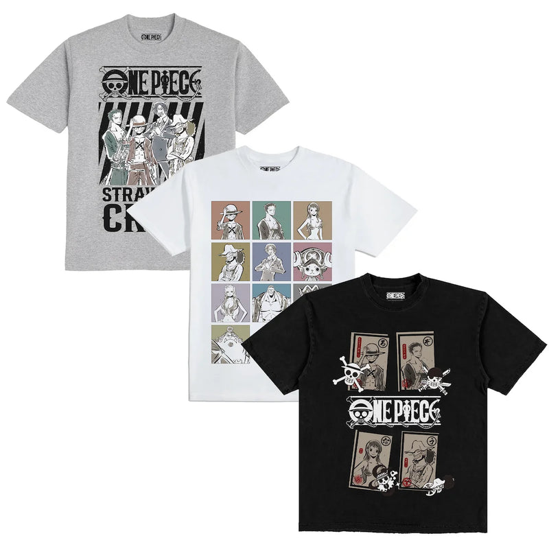 Chargez l'image dans la visionneuse de la galerie, Bioworld One Piece - Straw Hat Crew Characters Boys Short-Sleeve T-Shirt
