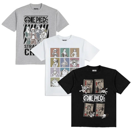 Bioworld One Piece - Straw Hat Crew Characters Boys Short-Sleeve T-Shirt