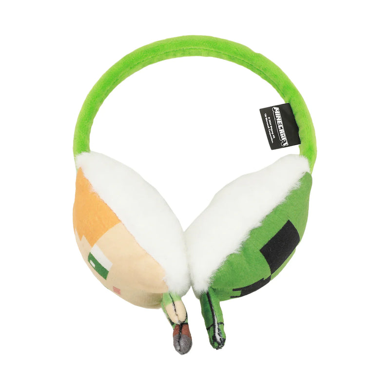 Cargue la imagen en el visor de la galería, Bioworld Minecraft Chibi Creeper &amp; Alex 2-Piece Ear Muffs &amp; Magic Gloves Set
